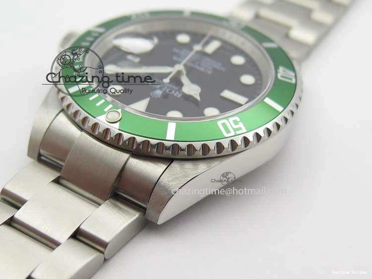 0204 SoftTouch Submariner 16610LV SS Green Metal Bezel JF 1:1 Best Edition Black Dial On SS Bracelet SH 3755